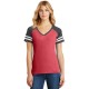 District Made Ladies Game V-Neck Tee (DM476)